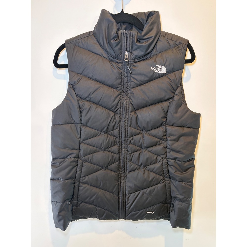 The North Face Aconcagua 550 Down Puffer Vest Womens Small Black Full Zip